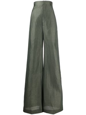 Rick Owens high-waist wide-leg trousers - Green