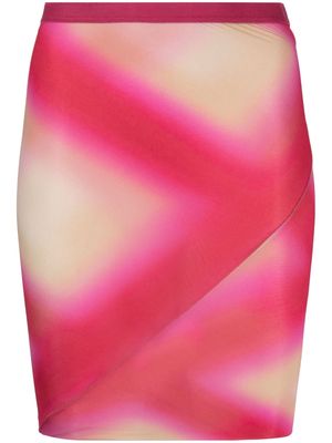Rick Owens high-waisted graphic-print skirt - Pink