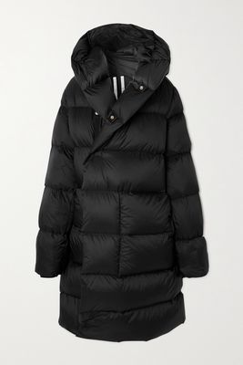 Rick Owens - Hooded Quilted Shell Down Coat - Black