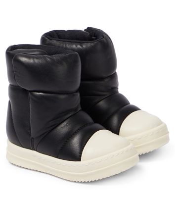 Rick Owens Kids Baby Puffer leather boots