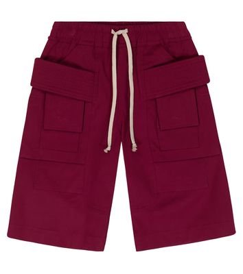 Rick Owens Kids Bermuda cargo cotton shorts