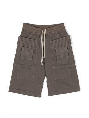 Rick Owens Kids drawstring-waist cotton shorts - Brown