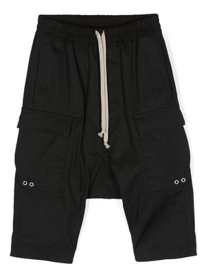Rick Owens Kids drop-crotch cropped trousers - Black