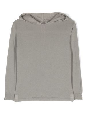 Rick Owens Kids fine-knit virgin wool hoodie - Grey