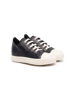 Rick Owens Kids lace-up leather sneakers - Black