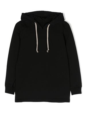 Rick Owens Kids long-sleeved cotton hoodie - Black