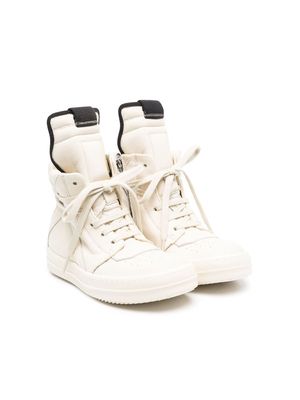 Rick Owens Kids padded-ankle high-top sneakers - Neutrals