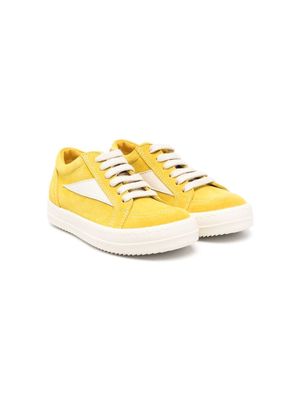 Rick Owens Kids suede lace-up trainers - Yellow