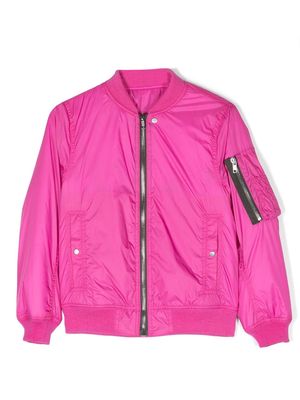 Rick Owens Kids zip-pocket bomber jacket - Pink