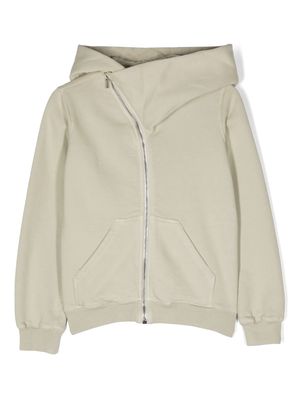 Rick Owens Kids zip-up cotton hoodie - Neutrals