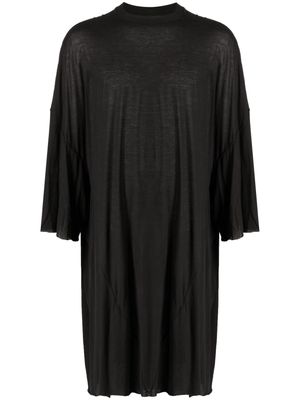 Rick Owens knee-high raw-cut cotton top - Black