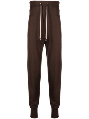 Rick Owens knitted cashmere-blend track pants - Brown
