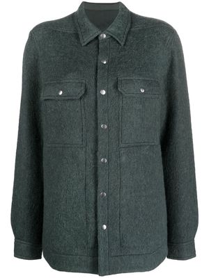Rick Owens knitted shirt jacket - Green