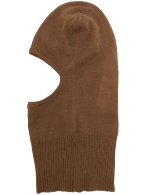 Rick Owens knitted wool balaclava - Brown