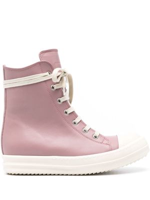 Rick Owens lace-up leather sneakers - Pink
