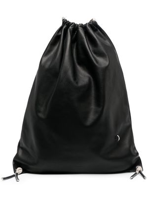 Rick Owens large calf-leather drawstring bag - Black