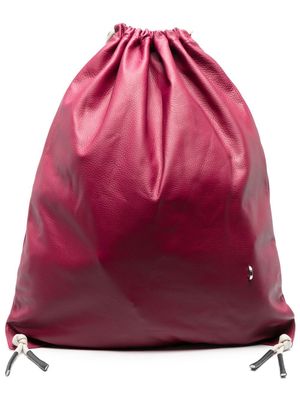Rick Owens large calf-leather drawstring bag - Pink