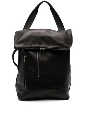 Rick Owens leather cargo backpack - Black