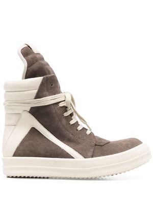 Rick Owens leather high-top sneakers - Grey