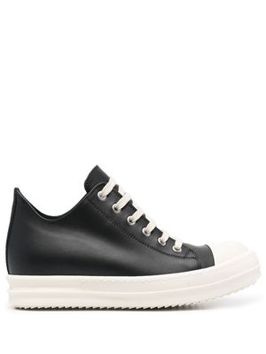 Rick Owens leather lace-up high-top sneakers - Black
