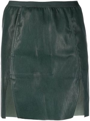 Rick Owens leather mini skirt - Green