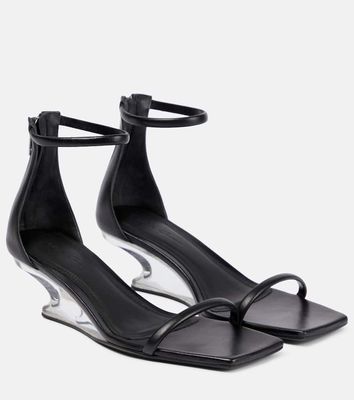 Rick Owens Leather wedge sandals