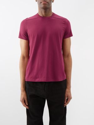Rick Owens - Level Panelled Cotton-jersey T-shirt - Mens - Fuschia