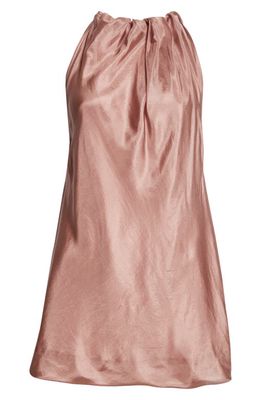 Rick Owens Lido Bag Sleeveless Satin Silk Top in Dusty Pink