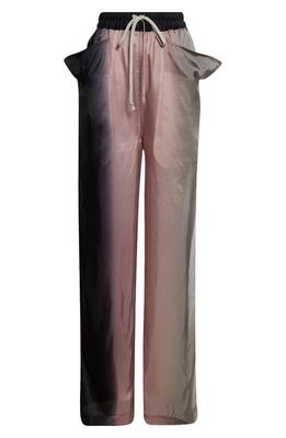 Rick Owens Lido Dégradé Cupro Japonette Wide Leg Pants in Lido Degrade