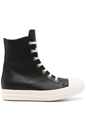 Rick Owens Lido leather hi-top sneakers - Black