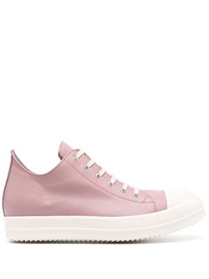 Rick Owens Lido leather low-top sneakers - Pink
