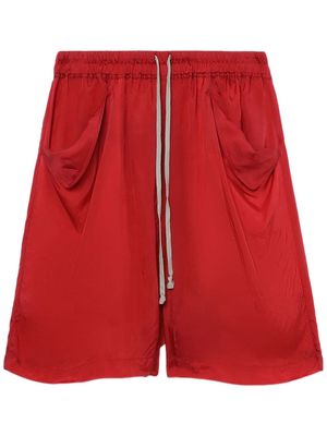 Rick Owens Lido pocket-detail drawstring shorts - Red