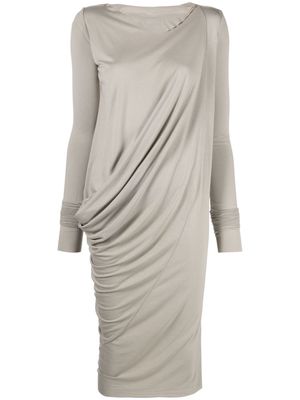 Rick Owens Lilies asymmetric long-sleeved blouse - Grey