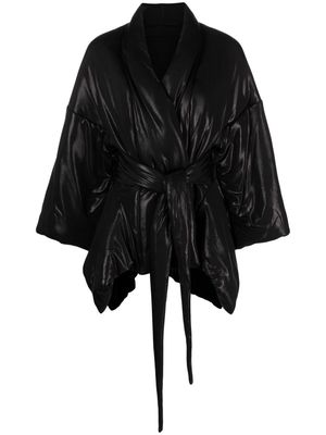 Rick Owens Lilies asymmetric panelled puffer jacket - Black