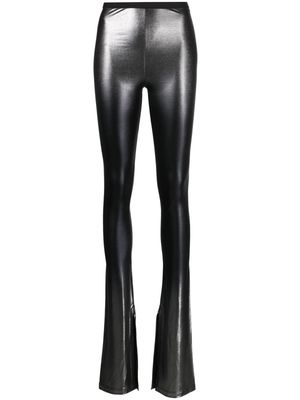 Rick Owens Lilies Carmen metallic flared trousers - Silver