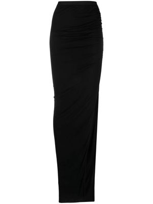 Rick Owens Lilies draped viscose maxi skirt - Black