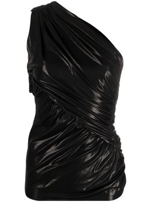 Rick Owens Lilies lamé-effect one-shoulder top - Black