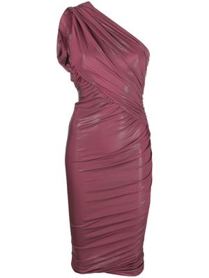 Rick Owens Lilies one-shoulder draped midi dress - Pink