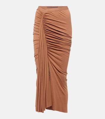 Rick Owens Lilies ruched midi skirt