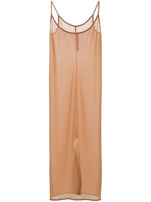 Rick Owens Lilies semi-sheer midi dress - Brown