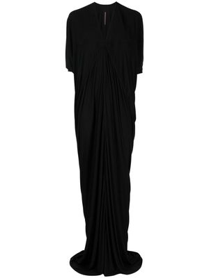 Rick Owens Lilies V-neck jersey gown - Black