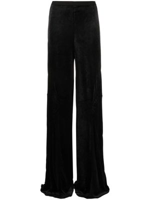 Rick Owens Lilies wide-leg velvet trousers - Black