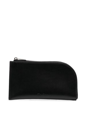 Rick Owens logo-debossed leather wallet - Black