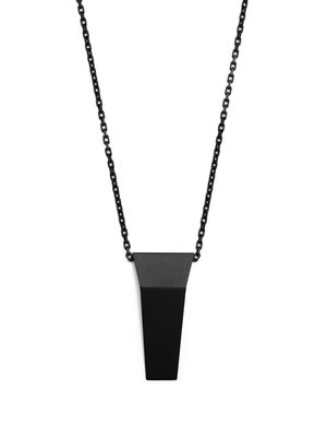 Rick Owens logo-engraved chain necklace - Black