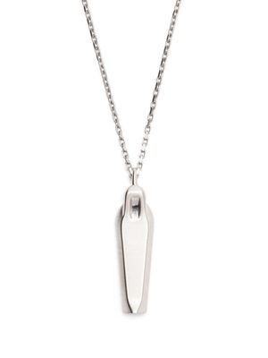Rick Owens logo-engraved Sarcophagus Charm necklace - Silver