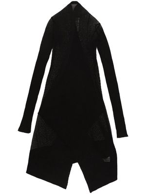 Rick Owens long asymmetric cardigan - Black