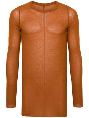 Rick Owens long ribbed T-shirt - Orange