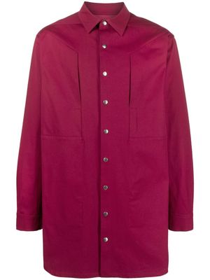 Rick Owens long-sleeve buttoned shirt jacket - Pink