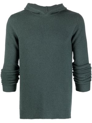 Rick Owens long-sleeve cashmere hoodie - Green