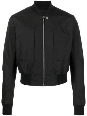 Rick Owens long-sleeve cropped bomber jacket - Black